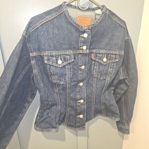 Levi's Dark Blue Jean Jacket with Button Details